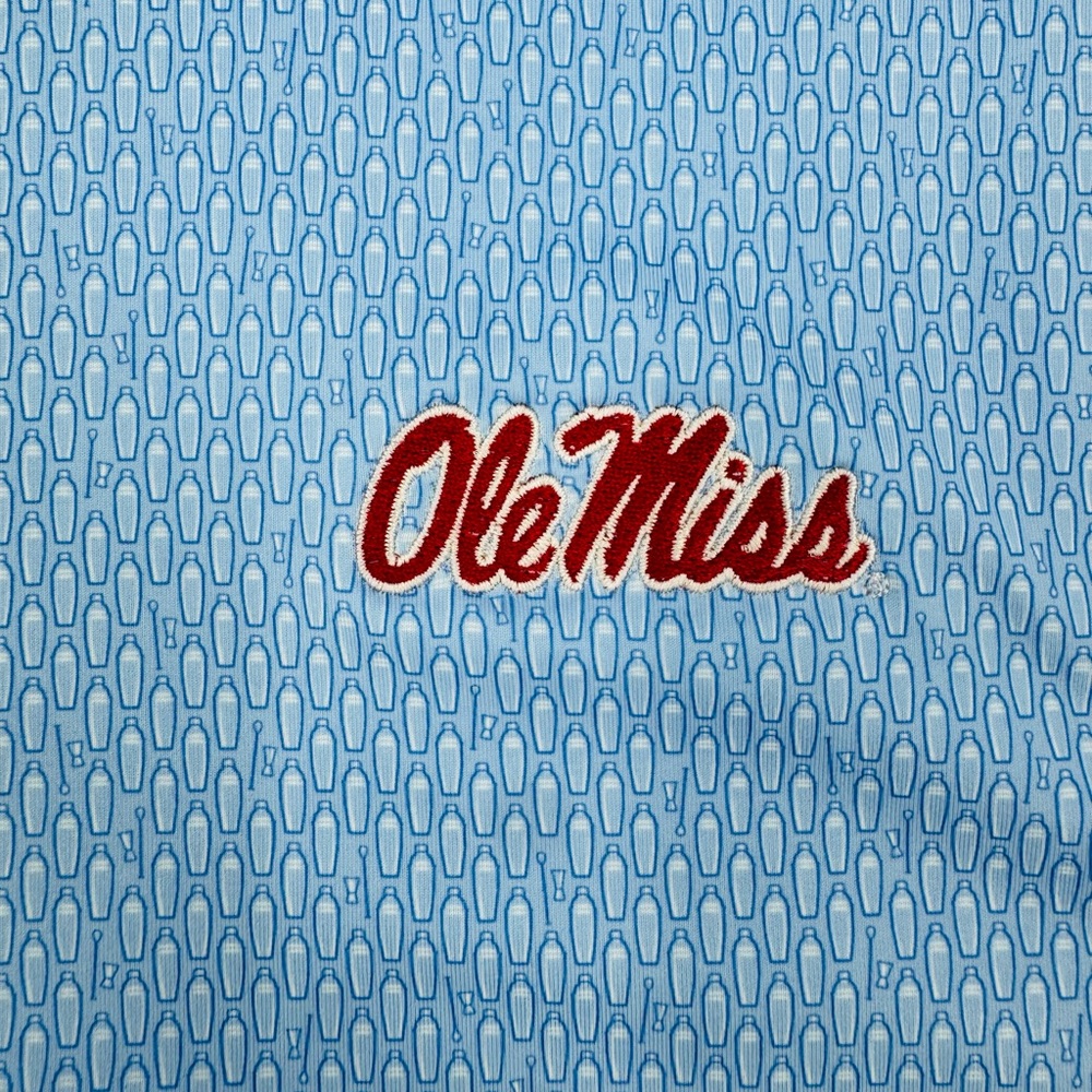 Powder Blue Peter Millar Ole Miss "Shake Things Up" Polo XL - NWT & Sealed